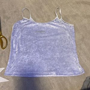 vintage, crushed velvet cropped cami “angel”